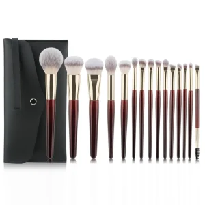 15pcs Makeup Brush Set Professional Soft Synthetic Foundation Powder Concealer Blending Face Brush Set