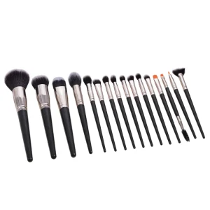 16pcs Flat Makeup Brush Set for Face Eye & Lips Use with Foundation Factory Price Private Label