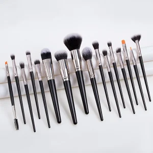 16pcs High Quality Flat Makeup Brush Set for Face Eye and Lips Use with Foundation Private Label