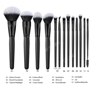 16pcs High Quality Matte Wooden Handle Eyeshadow Makeup Brush Sets Soft Bristles Private Label