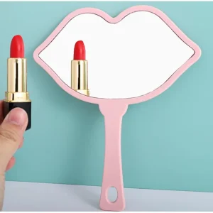 18cm Lip Mirror for Makeup Customised Handheld Mirrors Single Side Cosmetic Mirror