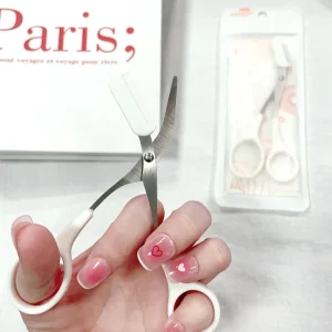 1Pcs Eyebrow Scissors Comb Stainless Steel Eyebrow Hair Scissors Clips Makeup Accessories