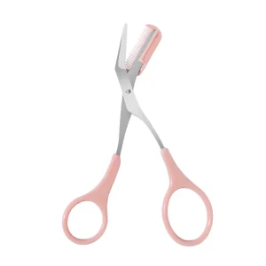 1Pcs Eyebrow Trimmer Scissors Comb Stainless Steel Brow Hair Scissors Clips Shaping Razor Grooming Trimmer Makeup Accessories