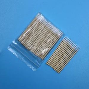 1mm Eco friendly Mini Pointed Cosmetic Qtips Makeup Removing Cotton Bud Swab with Wooden Stick