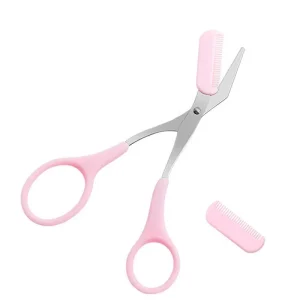 1pcs Eyebrow Trimmer Makeup Tools Stainless Steel Eyebrow Scissors with Comb Hair Removal Eyebrows Shaping Makeup Tools