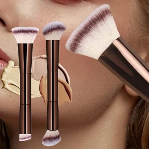 2 Piece Brown Professional Makeup Brush Set Custom Portable Box Direct Factory for Face and Eye Applications
