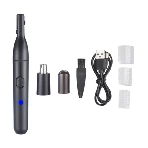 2 in 1 Electric and USB Hair Remover Painless Eyebrow Nose Ear Trimmer for Face Chin Lips Neck Bikini Line Armpit