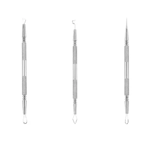 2 in 1 Pimple Extractor Tool Surgical Stainless Steel Blackhead Remover for Face Nose Acne Comedone Extraction Tool