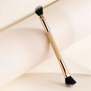 2 in 1 Professional Single Precision Angled Sculpting Blending Contour Travel Custom Dual Ended Makeup Brush for Liquid Powder