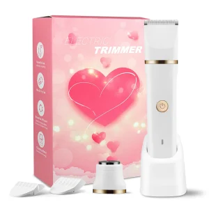 2 in 1 Waterproof Electric Razor and Wet Dry Body Shaver for Nose Eyebrows Beard Pubic Hair Bikini Trimmer for Women