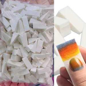 20 50Pcs White Triangle Soft Sponge Nail Brush Gradient Effect Painting Gel Halo Dyeing Tool Brush DIY Manicure Makeup Sponge