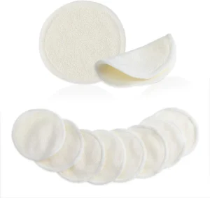 20 Packs Organic Reusable Makeup Remover Pads Washable Bamboo Cotton Rounds for All Skin Types with Cotton Laundry Bag