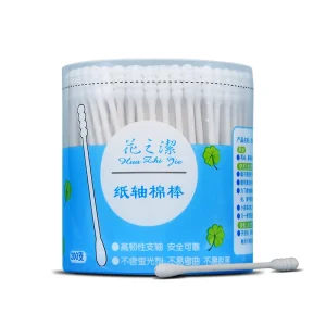 200 Count 3 Inch Natural Spiral Shaped Double Tipped Cotton Swabs Buds for Ear Wax Removal and Removing Dust