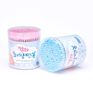 200pcs Customize Colors and Shapes of Ends Cotton Swabs High Quality Bamboo/Wood Stick Qtips Cotton Ear Buds Multi-Purpose