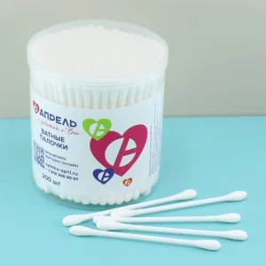200pcs Factory Hot Selling Two Head Cotton Swabs Disposable OEM Brand Customize Logo Ear Cleaning and Makeup Tool Cotton Buds