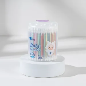 200pcs Pointed Baby Cotton Buds Paper Ear Clean Sticks Buds Tips Baby Use Cotton Tips
