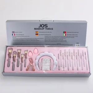 23 Piece Rhinestone Facial Powder Blusher Professional Makeup Brush Set with Gift Box Factory