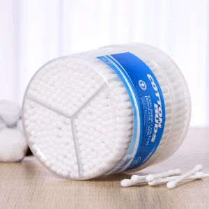 240PCS Eco Friendly Paper Stick Baby Buds Q Tips Cotton Swabs with Wood Bamboo Sticks 3 in 1 Multi Purpose