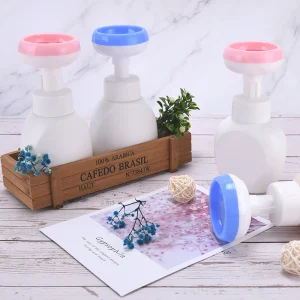 250ml 300ml HDPE Empty Foam Hand Sanitizer Facial Cleanser Flower Hand Soap Bottle with Foaming Pump Head