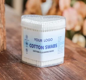 260pcs Eco-friendly Biodegradable Paper Stick Small Size Customized Logo Baby Cotton Buds Multi-Purpose in Heart Box