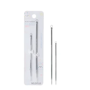 2pcs Double Headed Blackhead Remover Acne Needle SY510 Skin Care Stainless Steel Facial Pimple Spot Comedone Extractor
