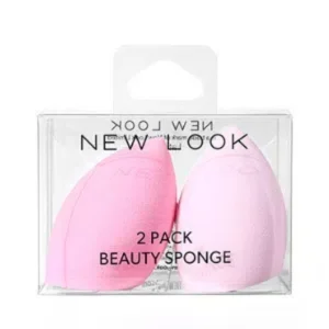 2pcs Polyurethane Vegan Makeup Pink Beauty Sponge Free Custom Non Latex Foam Makeup Sponge Round With Box