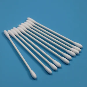 3″ Biodegradable Paper Stick Industrial Cleaning Cotton Bud Huby Cotton Swab with Double Round Heads