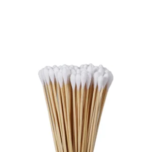 3-Inch Bamboo Wooden Stick Cotton Buds Sterile ETO/GAS White Multi-Purpose Medical Beauty Use Household Daily Use