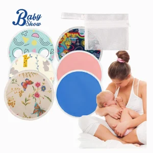 3 Layers Bamboo Fiber High Absorption Nursing Pad 12*12cm Feeding Breast Pads for Lactation Milk Secretion Woman