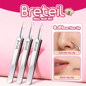 3 Piece Ultra fine Cell Pimples Blackhead Clip Tweezers Beauty Salon Special Scraping Artifact Acne Needle Tool