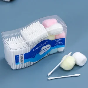 3 in 1 OEM Top Tip’s Makeup Tools Cosmetic Set with Cotton Balls Cotton Pads Cotton Buds