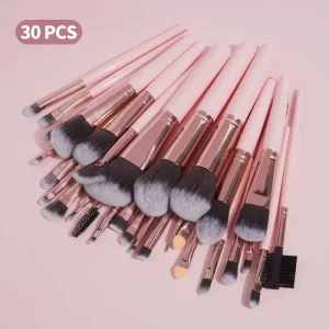 30 Piece Pink Makeup Brush Set Professional Foundation Brushes for Cosmetic Brush Set