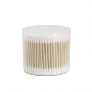 300 Pcs pp Boxes Ear Cleaning Bud Use Wooden Stick Cotton Tips Double Q Tips Cotton Bud Absorbent Cotton Swab