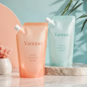 300ML 400ML 500ML Spout Pouch Filling Refill Bag to Packing Eco Friendly Cosmetic Packaging Doypack Transparent Spout Pouch