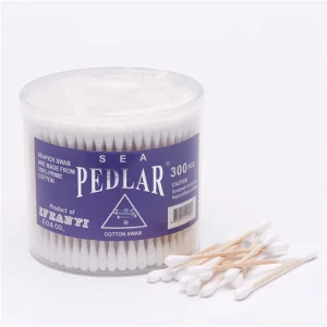 300pcs Bamboo Stick Cotton Buds with Round Head for Ear Cleaning Makeup Tools Cotton Swabs