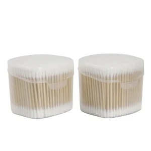 300pcs Disposable Bamboo Stick Cotton Tips Customizable Cotton Buds