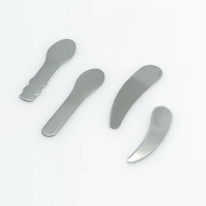 304 Stainless Steel Cream Crescent Spoon Metal Cosmetic Spatula for Skin Care
