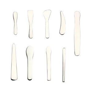 304 Stainless Steel Customize Logo Metal Cosmetic Spoon Spatula Eye Cream Roller Applicator Facial Spoon