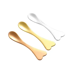 304 Stainless Steel Food Grade Metal Cosmetic Spoon Eye Cream Roller Applicator Facial Spoon Metal Cosmetic Spoon Spatula