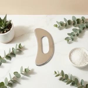 304 Stainless Steel Gua Sha Facial Lifting Tool Anti Aging and Lightening Massage Board for Home Use with Custom Logo
