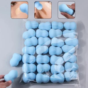 30Pcs Makeup Beauty Tools Set for Face Large Sky Blue Makeup Sponge Soft Sponge Puff Friendly Face Cosmetic Applicators
