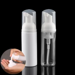 30ml 50ml 60ml Mini Travel Empty Soap Dispenser Clear White Plastic Foam Pump Bottle for Lotion Shampoo Facial Cleanser