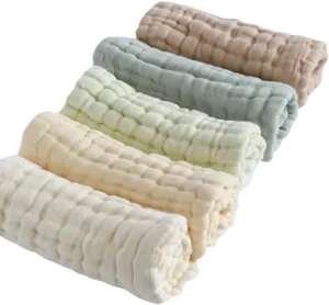 30x30cm Organic Muslin Cotton Disposable Quick-Dry Soft Breathable Newborn Baby Face Towel