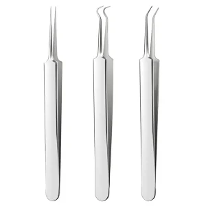 3PCS Pore Cleaner Blackhead Remove Kit for Blackhead Tweezers Acne Removed Kit Acne Needle