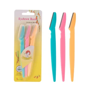 3PCS Women Makeup Tools Eyebrow Razor Trimmer Stainless Steel Blade Eyebrow Trimmer Set