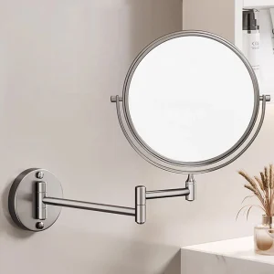 3x Magnification LED Bathroom Wall Mounted Double sided Foldable Makeup Mirror with LED Light