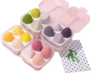 4 Colors Makeup Sponge with Box Package Factory Beauty Sponge Blender Latex free 4 Colors Makeup Sponge with Box Package