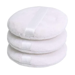 4 Inch Soft Washable Large Round Velour Body Powder Puff Cotton Sponge Makeup Loose Powder Puff