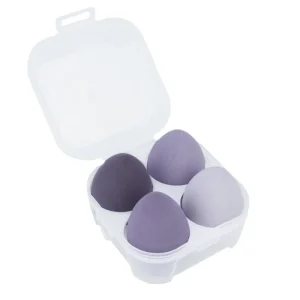 4 Pcs Box Colorful Transparent Makeup Egg Sponge Set Soft Reusable Washable Face Makeup Sponge