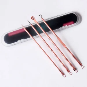 4 Pcs Sets Blackhead Needle Acne Elixir Beauty Blackhead Zit Remover Pimple Comedone Extractor Tool Kit